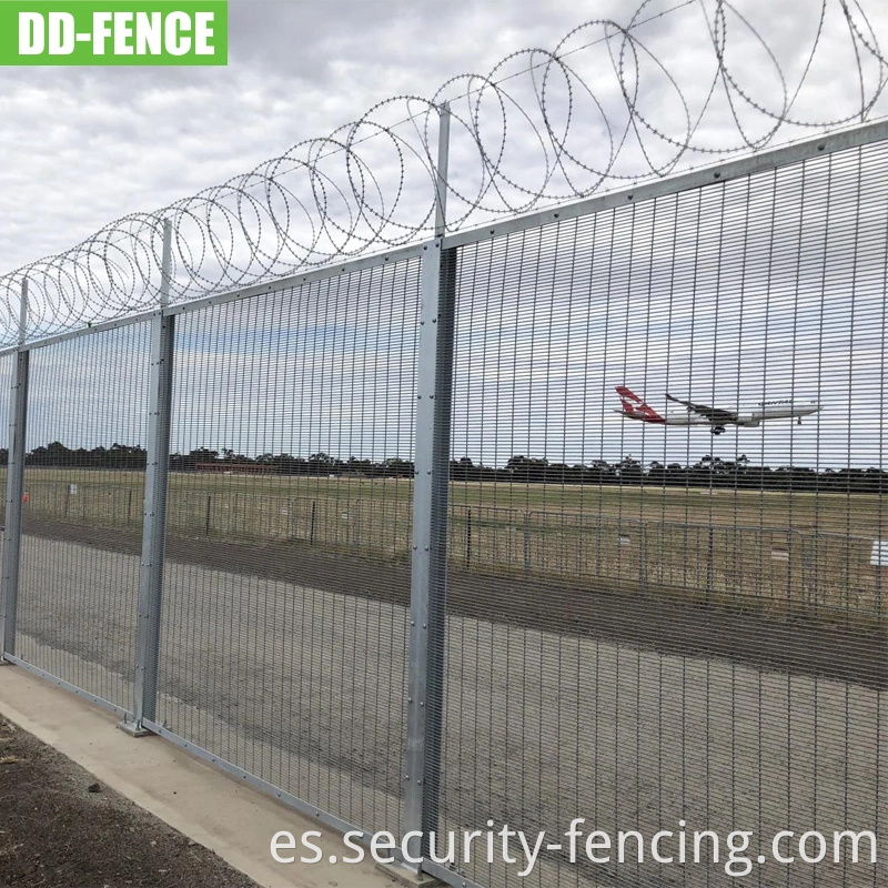 Cerca de seguridad anti -escalas recubiertas con recubrimiento con polvo galvanizado para la estación de energía ferroviaria residencial comercial industrial